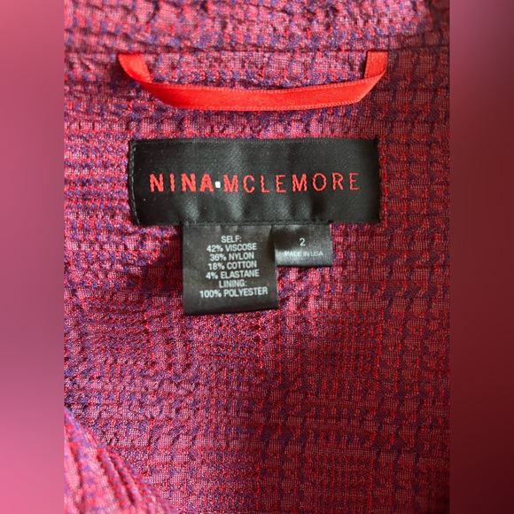 Nina McLemore vintage purple maroon color buttoned women’s blazer size 2 - Picture 4 of 4